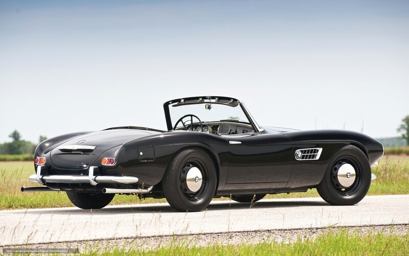 Black Convertible Car — Serene, Afternoon, Photograph, Road, Grass