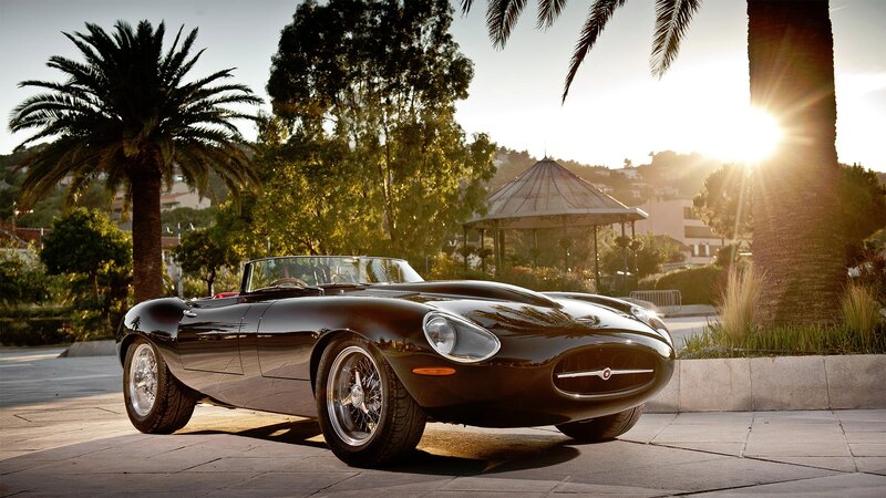 Black Convertible Car — Serene, Sunset, Photograph, Palm Tree