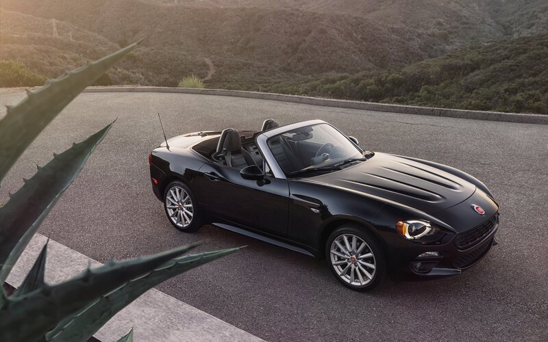 Black Convertible Car — Serene, Sunset, Photograph, Road, Hills