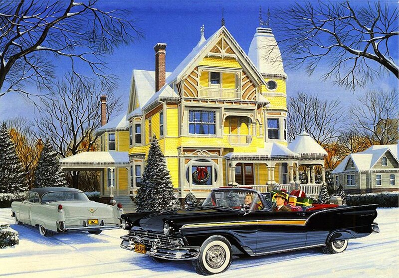 Black Convertible Car — Yellow