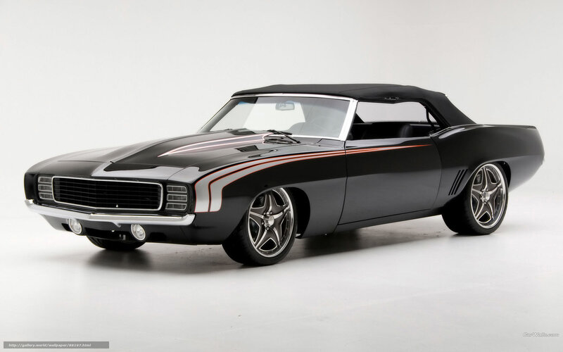 Black Convertible Muscle Car — Neutral, Photograph