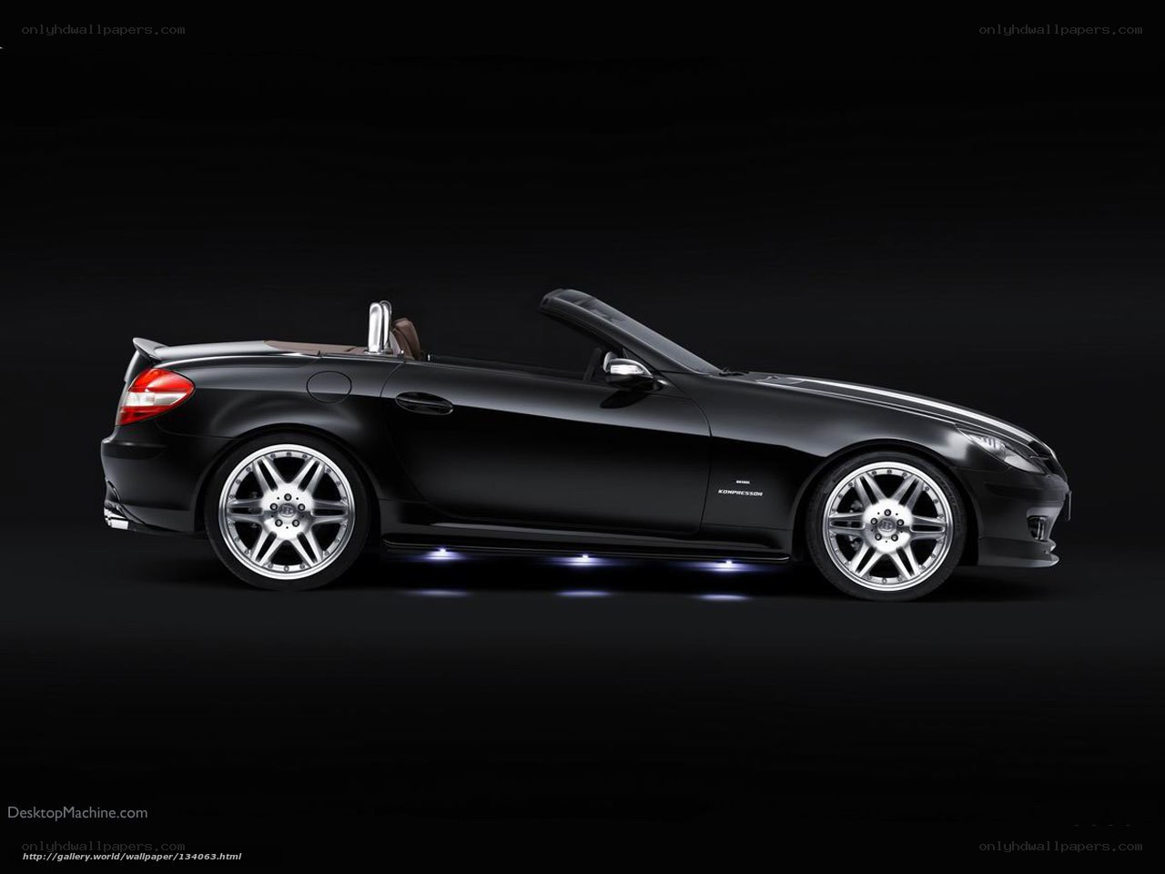 black convertible sports car