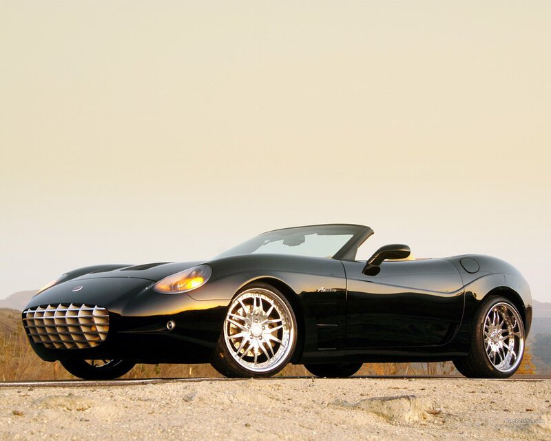 Black convertible sports car