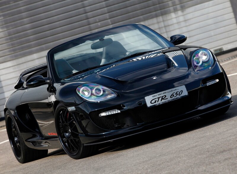 Black convertible sports car