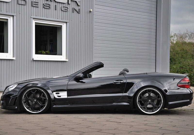 black convertible sports car
