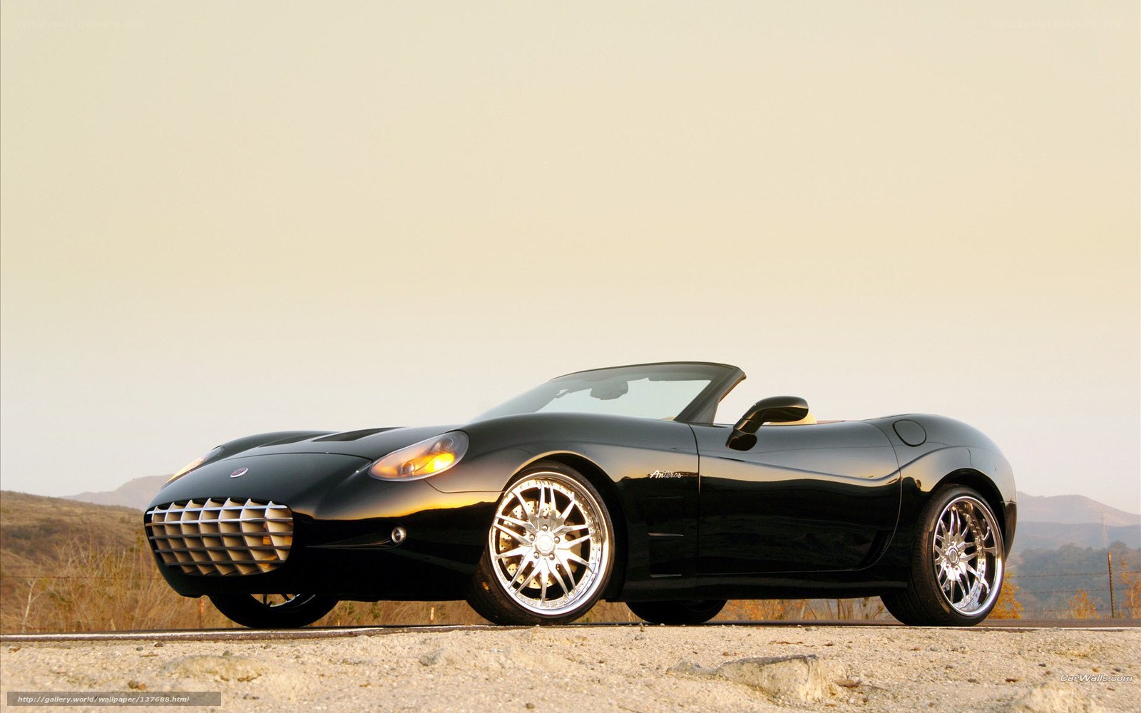 Black convertible sports car