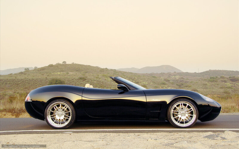 Black convertible sports car