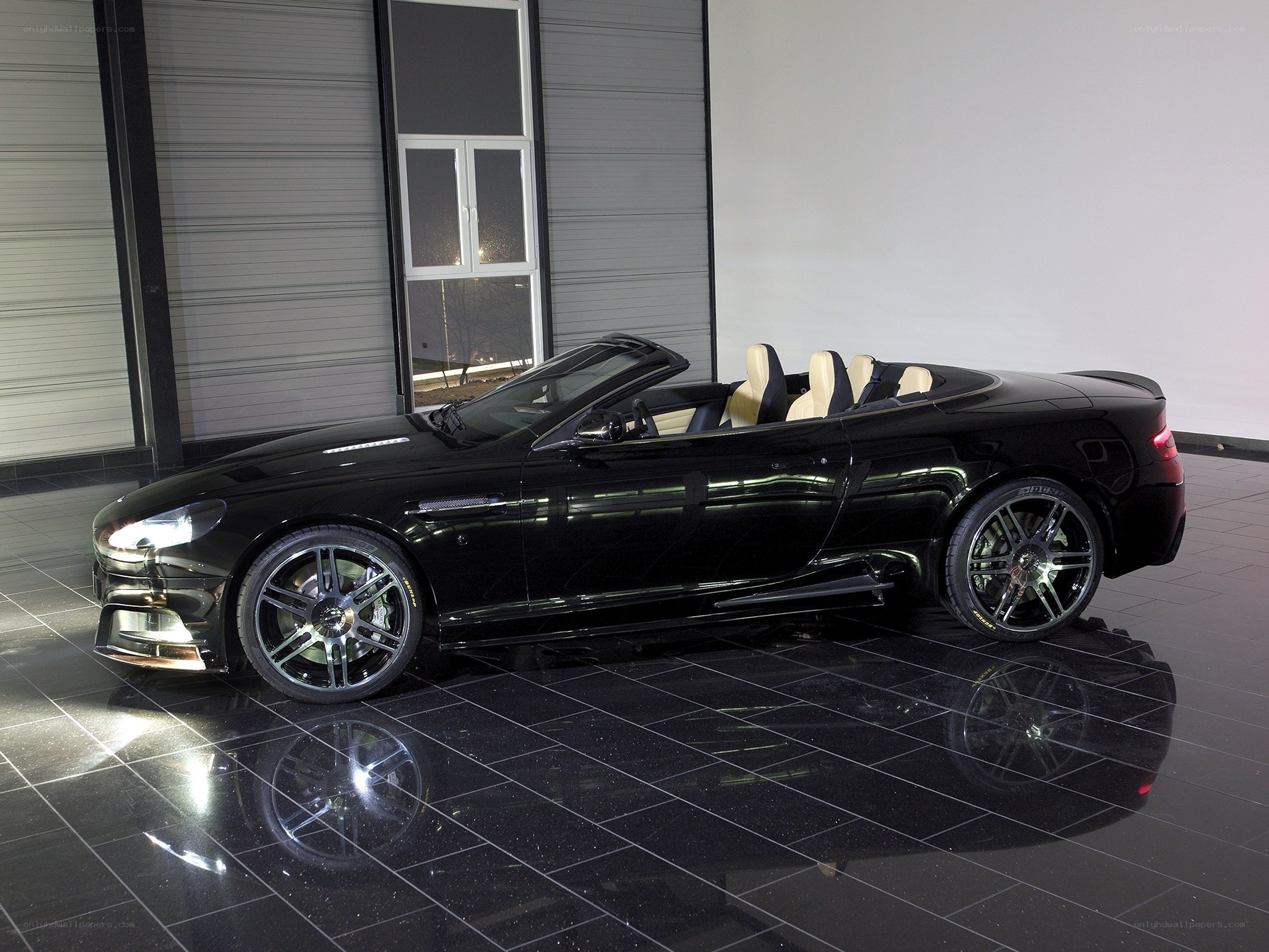 Black convertible sports car