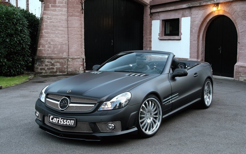 Black convertible sports car