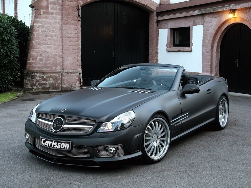 Black convertible sports car