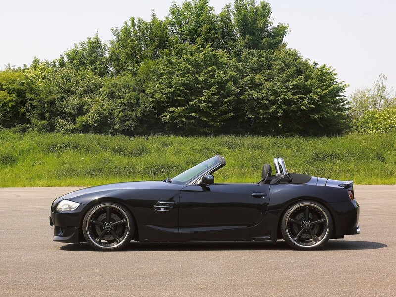 black convertible sports car