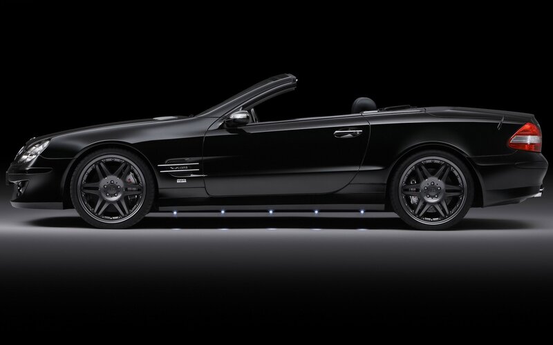 black convertible sports car
