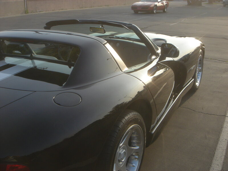 Black convertible sports car