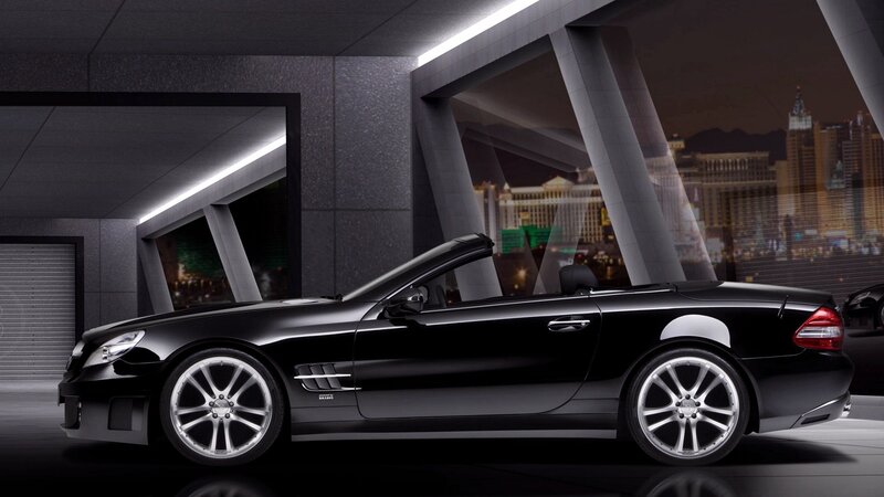 Black convertible sports car