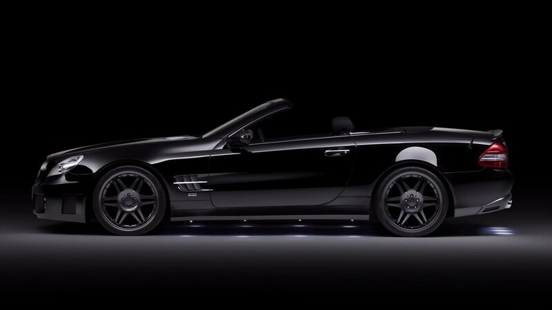 black convertible sports car