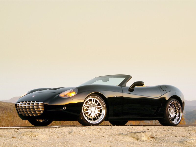 black convertible sports car
