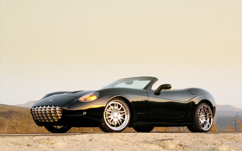 black convertible sports car