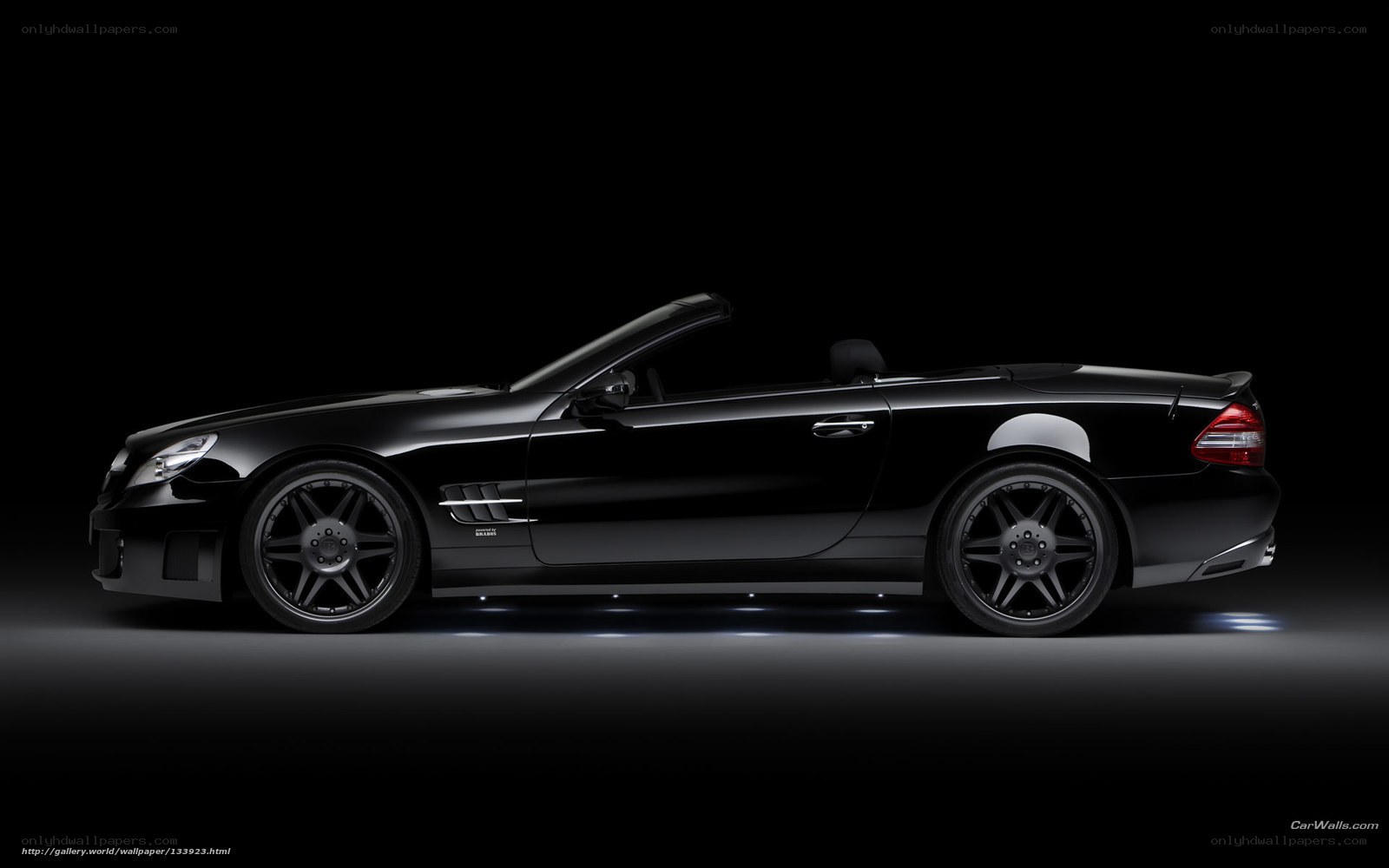 black convertible sports car