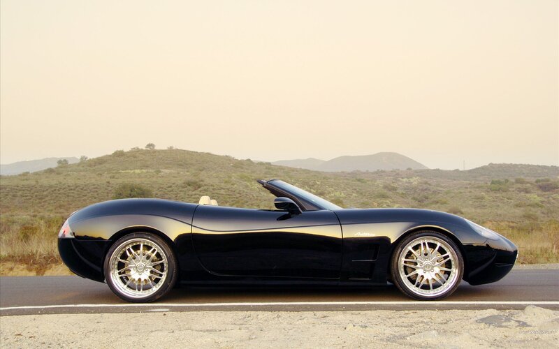 black convertible sports car