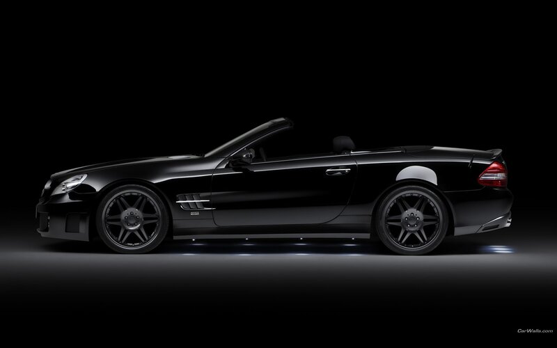 black convertible sports car