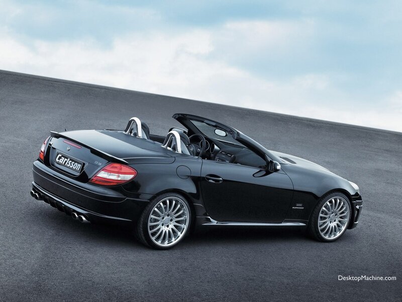 Black convertible sports car
