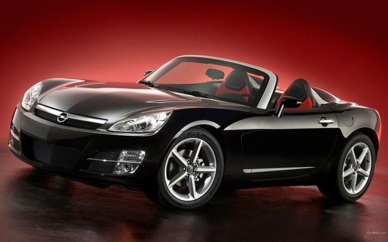 Black convertible sports car