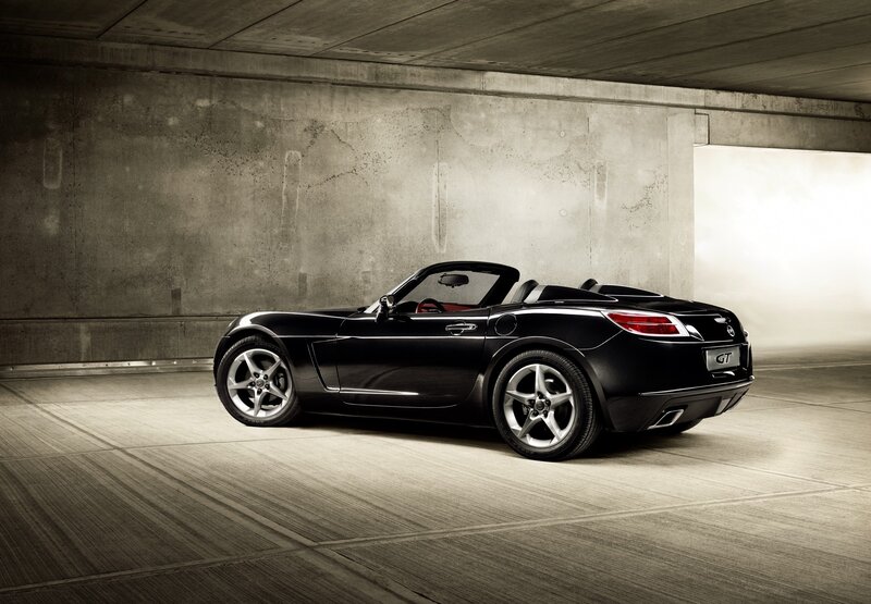 Black convertible sports car