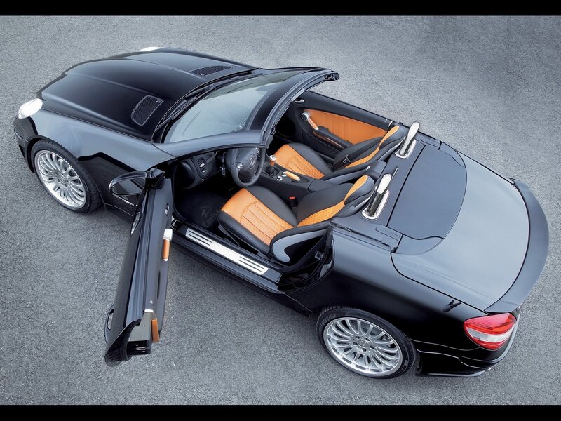 black convertible sports car