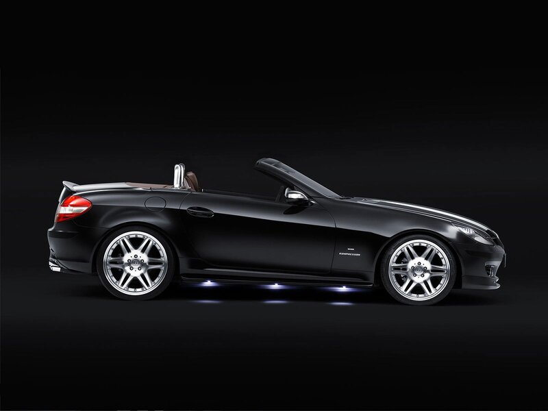 Black convertible sports car