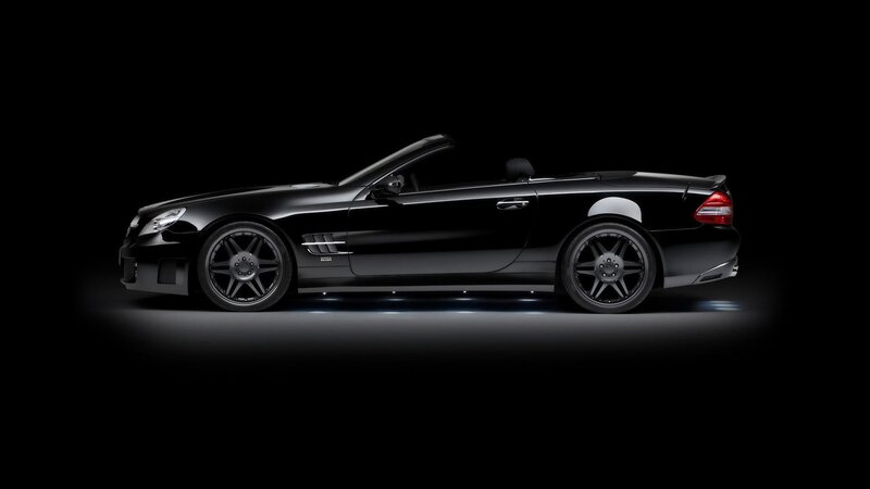 black convertible sports car