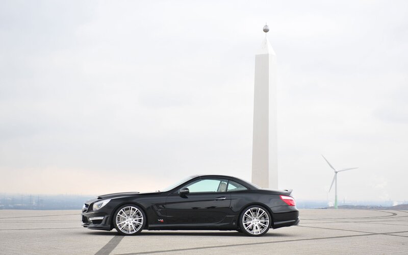 Black convertible sports car