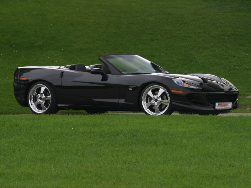 Black convertible sports car