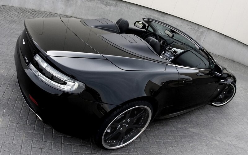 Black Convertible Sports Car — Calm, Photograph, Road, Building