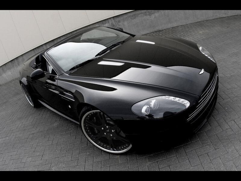 Black Convertible Sports Car — Dramatic, Photograph