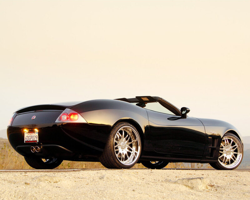 Black Convertible Sports Car — Dramatic, Sunset, Photograph, Wheels