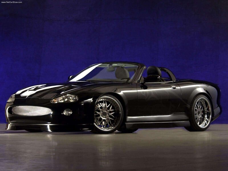 Black Convertible Sports Car — Dramatic