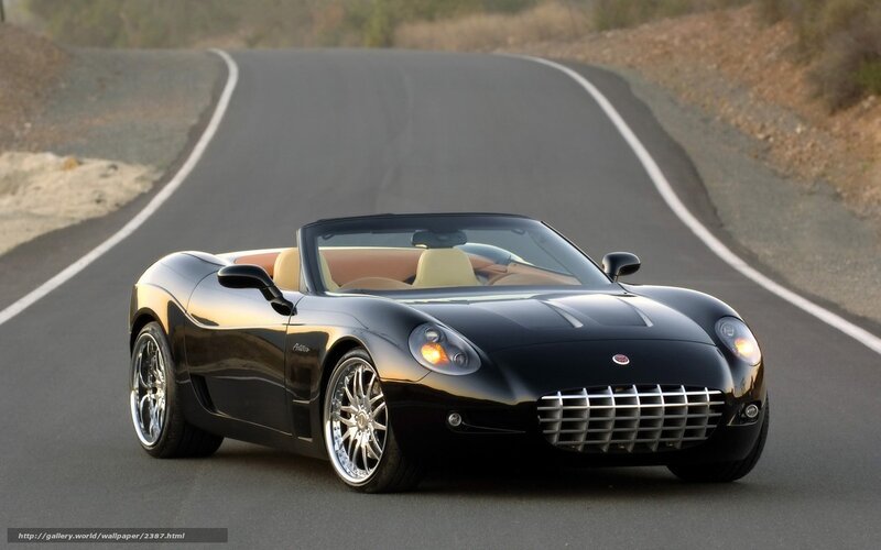Black convertible sports car on road