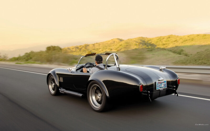 Black Convertible Sports Car — Serene, Sunset, Photograph, Driver, Road