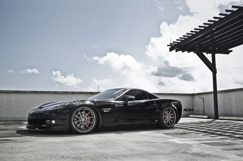 Black Corvette C6 Z06 — Dramatic