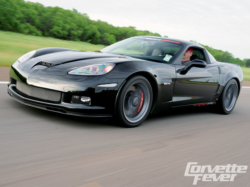 Black Corvette Car — Dynamic, Afternoon