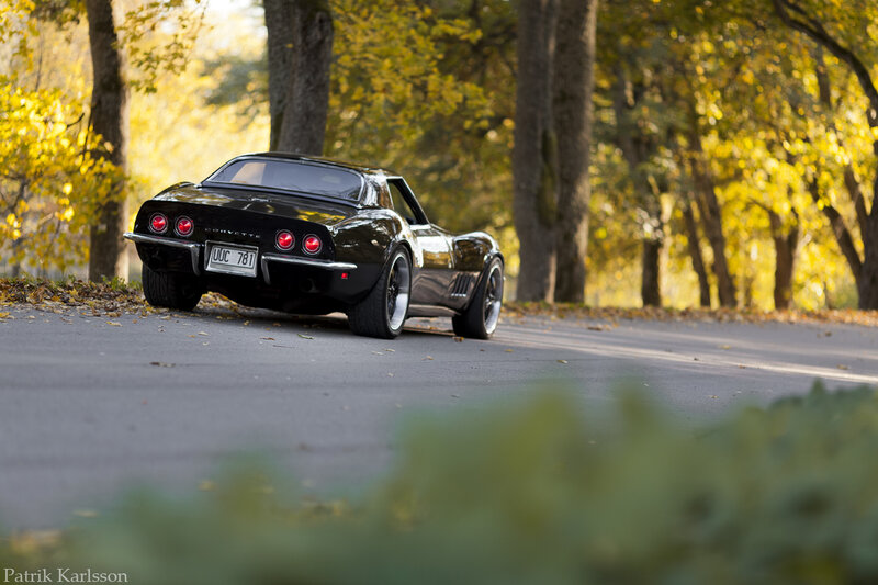 Black Corvette Car — Serene, Autumn