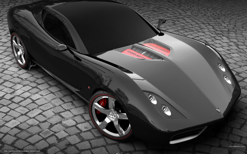 Black Corvette concept car