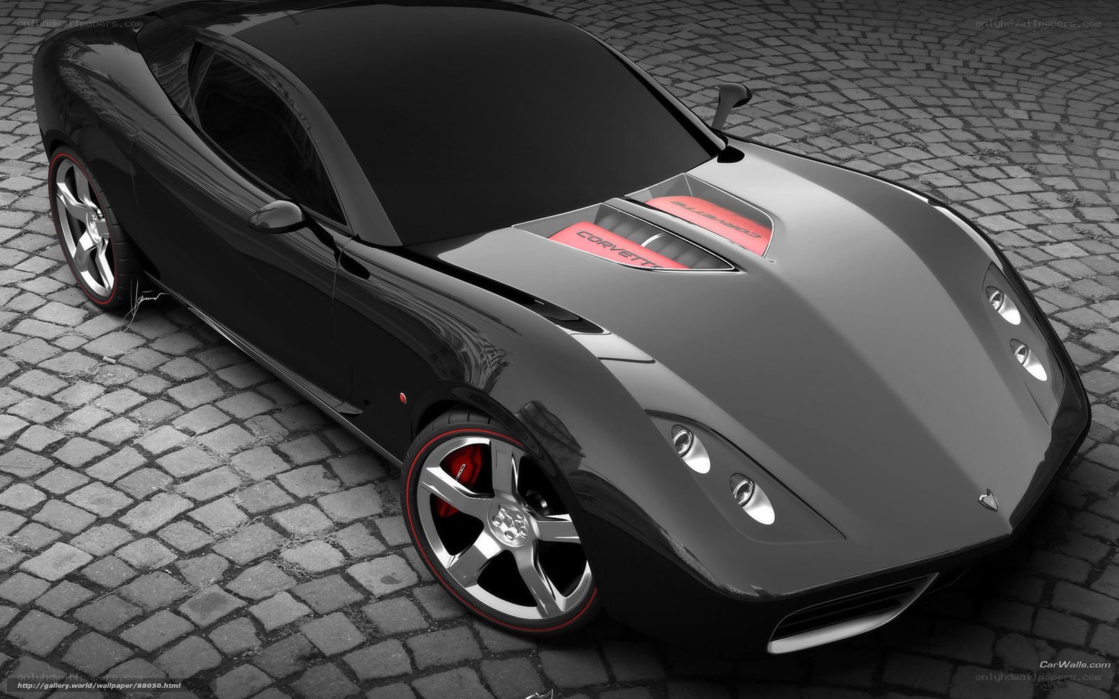 Black Corvette concept car