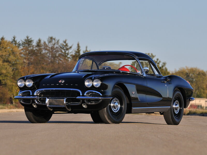 Black Corvette Convertible — Calm, Afternoon, Photograph
