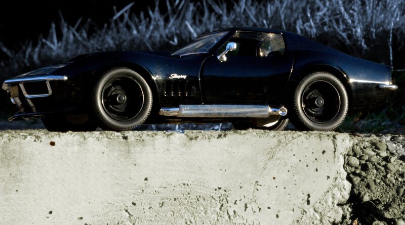 Black Corvette Model — Dramatic