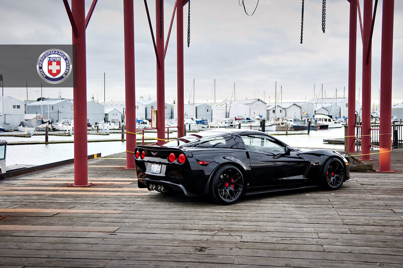 Black Corvette on Dock