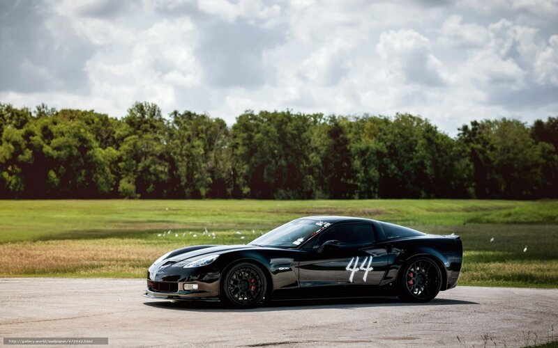 black corvette on track