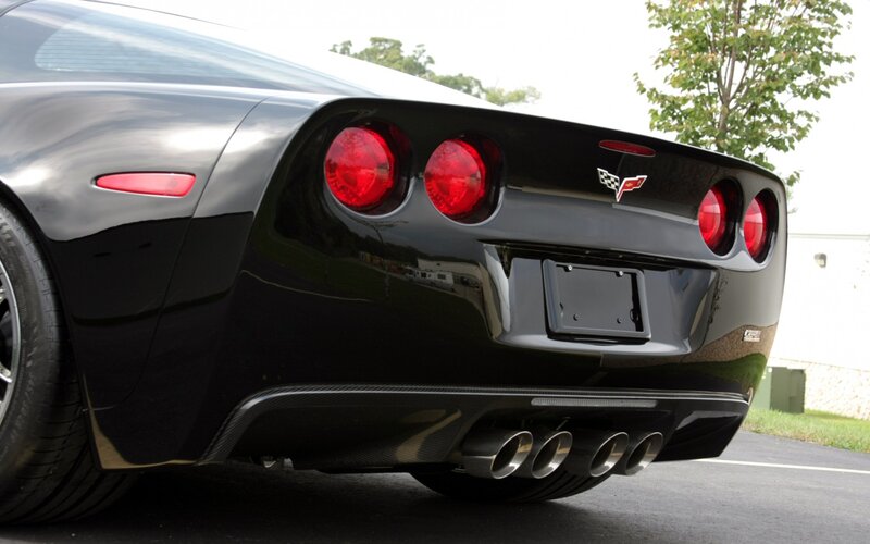 black corvette rear view
