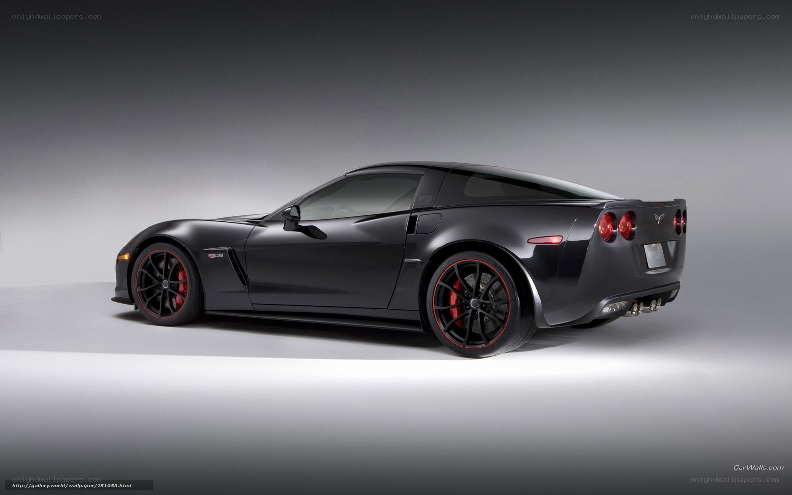 black corvette sports car