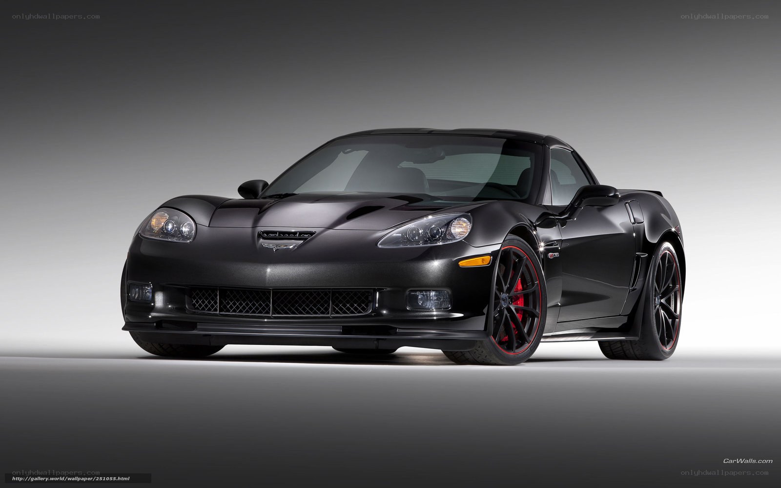 black corvette sports car